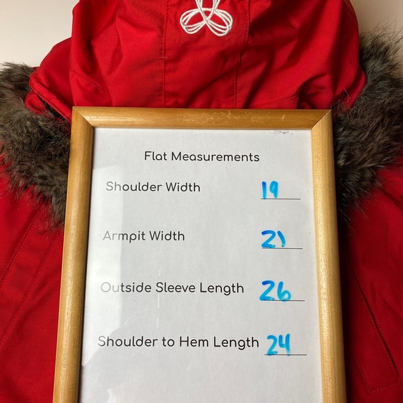 TNA Aritzia Ronne Red Duck Down Parka Coat Jacket - size S - Picture 12 of 14